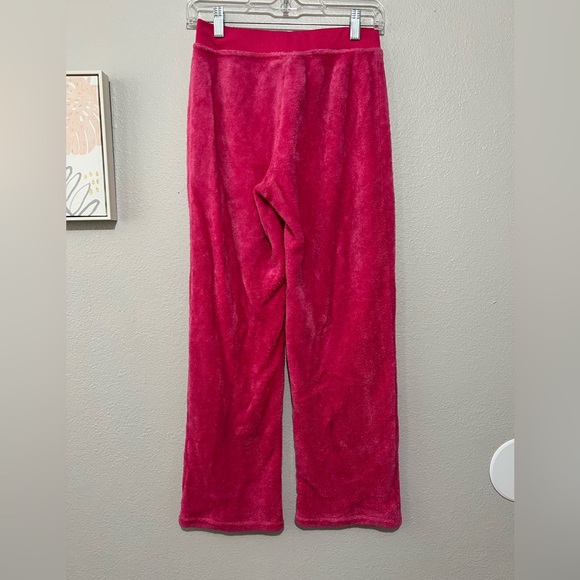 Girls Pink Fuzzy Pajama Bottoms - Picture 2 of 4